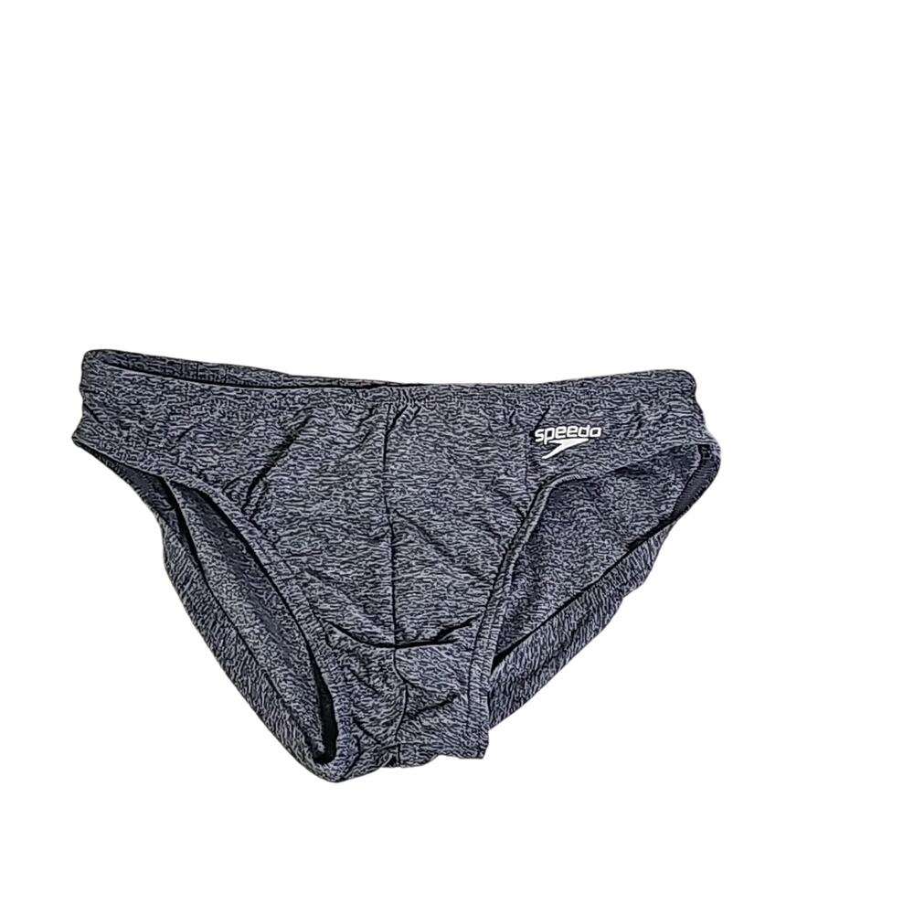 Speedo Heather Grey Solar Brieft Mens Swimsuit Size 32 NEW